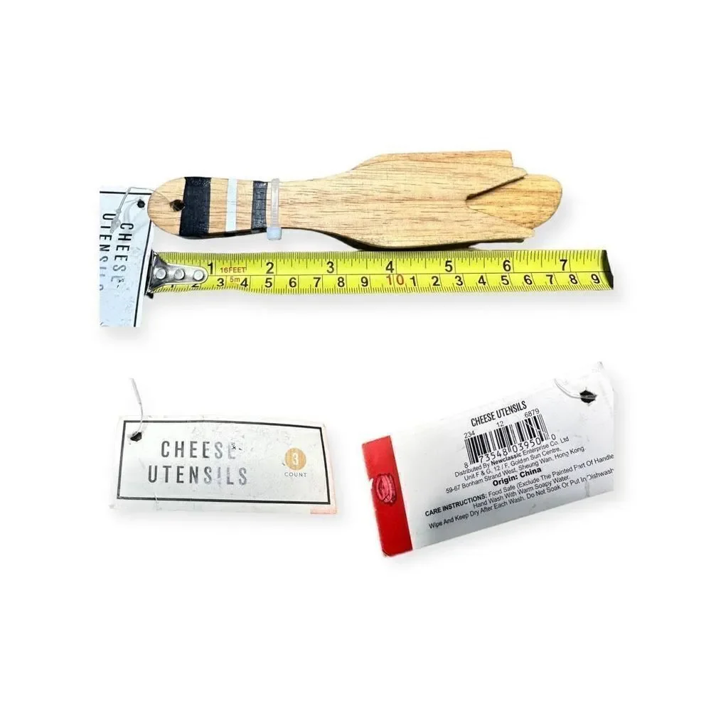 Wood 3 Piece Cheese Utensils Set